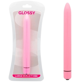 Glossy Slim Pink - Compact Vibrating Massager, Water-Resistant, 16.5cm Glossy Slim Pink - Compact Vibrating Massager, Water-Resistant, 16.5cm