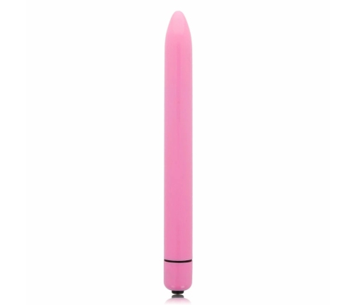 Glossy Slim Deep Rose Vibrator - Waterproof ABS, Compact 165 mm