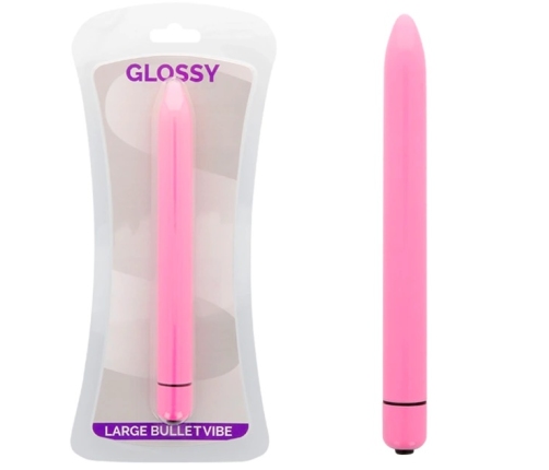 Glossy Slim Deep Rose Vibrator - Waterproof ABS, Compact 165 mm