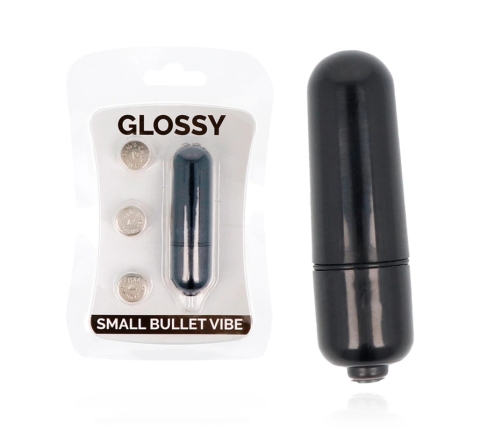 Glossy Small Bullet Black - Compact Waterproof Vibrating Device ABS 5.8cm