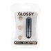 Glossy Small Bullet Black - Compact Waterproof Vibrating Device ABS 5.8cm