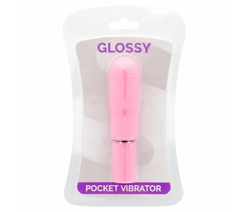 Glossy Deep Rose Pocket Vibrator - Compact Water-Resistant Model ABS