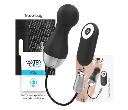 Brilly Glam Ian Remote Control Intimate Device Black/Silver 19cm USB