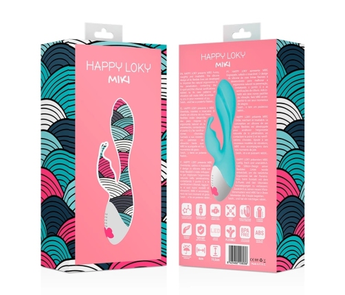 HAPPY LOKY Miki Rabbit Turquoise Dual-Motor Intimate System 19.5cm