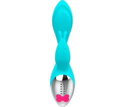 HAPPY LOKY Miki Rabbit Turquoise Dual-Motor Intimate System 19.5cm