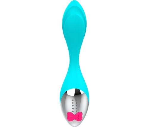 HAPPY LOKY Mini Fun Vibrator Turquoise USB Rechargeable Waterproof 19.5cm