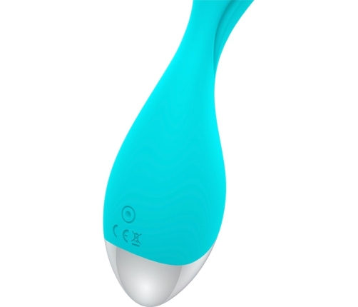 HAPPY LOKY Mini Fun Vibrator Turquoise USB Rechargeable Waterproof 19.5cm