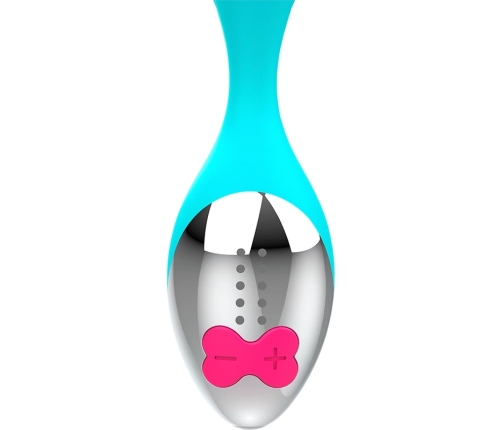 HAPPY LOKY Mini Fun Vibrator Turquoise USB Rechargeable Waterproof 19.5cm