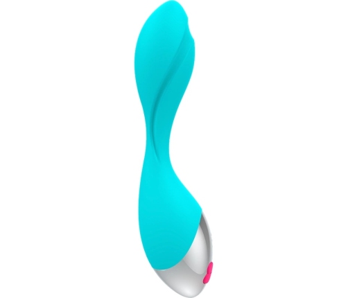 HAPPY LOKY Mini Fun Vibrator Turquoise USB Rechargeable Waterproof 19.5cm