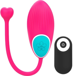 Happy Loky Ocian Remote-Controlled Intimate Device, 10 Modes, Pink/Turquoise