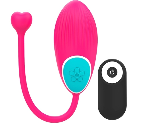 Happy Loky Ocian Remote-Controlled Intimate Device, 10 Modes, Pink/Turquoise