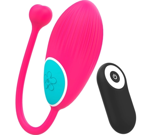 Happy Loky Ocian Remote-Controlled Intimate Device, 10 Modes, Pink/Turquoise