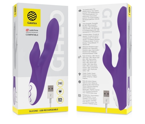 Galatea Galo Lilac Dual Motor Intimate Device with WatchMe Control, 21cm
