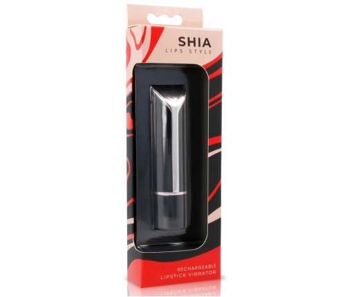 LYPS STYLE Shia Lipstick Vibrator Black & Red USB Rechargeable 10 Modes
