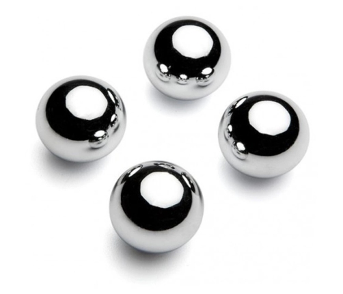 Metal Hard Magnetic Steel Balls 10mm - Set of 2 Precision Spheres