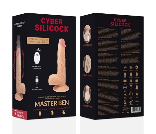 CYBER SILICONE Ben Intimate Device Remote Control 23.9 cm USB Rechargeable