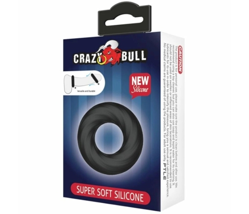 Crazy Bull Super Soft Silicone Elastic Ring 5cm Black