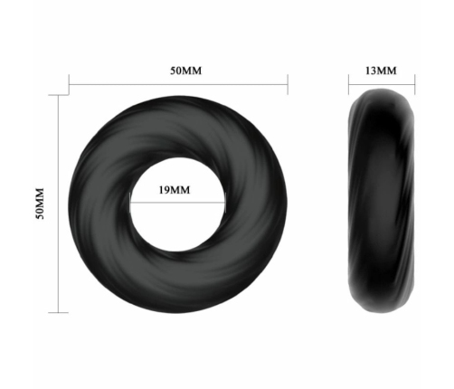 Crazy Bull Super Soft Silicone Elastic Ring 5cm Black