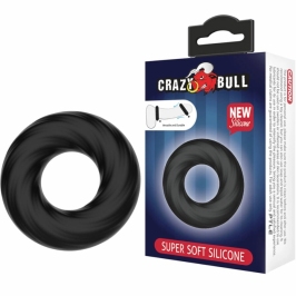 Crazy Bull Super Soft Silicone Elastic Ring 5cm Black