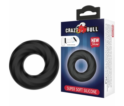 Crazy Bull Super Soft Silicone Elastic Ring 5cm Black