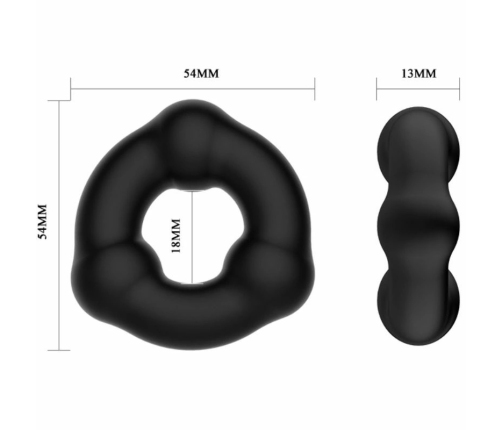 Crazy Bull Super Soft Silicone Comfort Ring with Nodule Texture 5.4cm