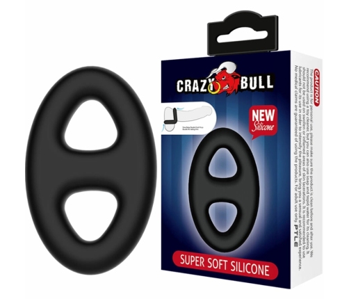 Crazy Bull Super Soft Double Silicone Support Ring 1.9 cm Black