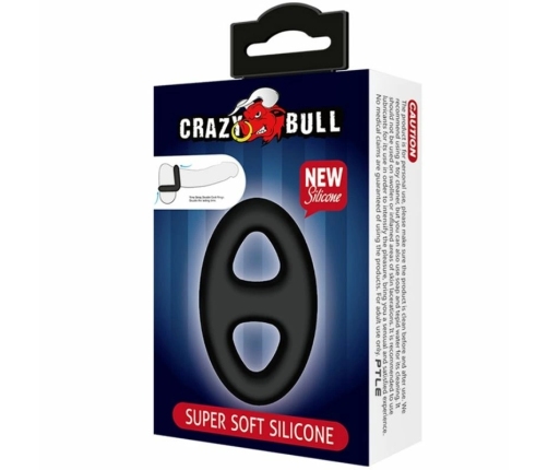 Crazy Bull Super Soft Double Silicone Support Ring 1.9 cm Black
