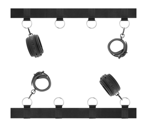 Fetish Submissive Luxury Bed Restraint Set Neoprene Lining Adjustable