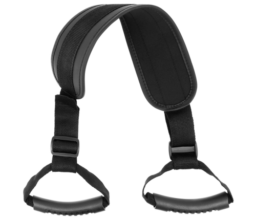 Fetish Submissive Harness Adjustable Padded Neoprene Support Strap Black