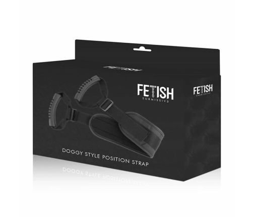 Fetish Submissive Harness Adjustable Padded Neoprene Support Strap Black
