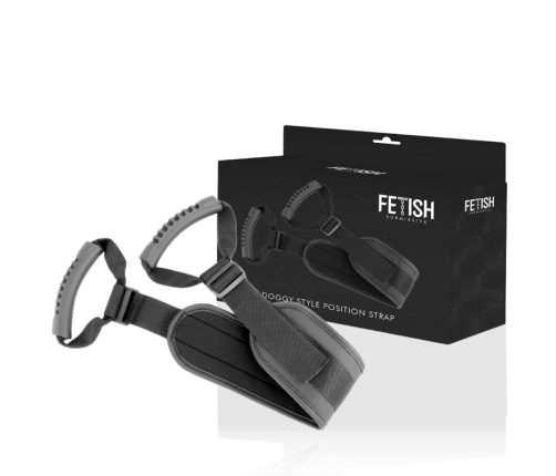 Fetish Submissive Harness Adjustable Padded Neoprene Support Strap Black