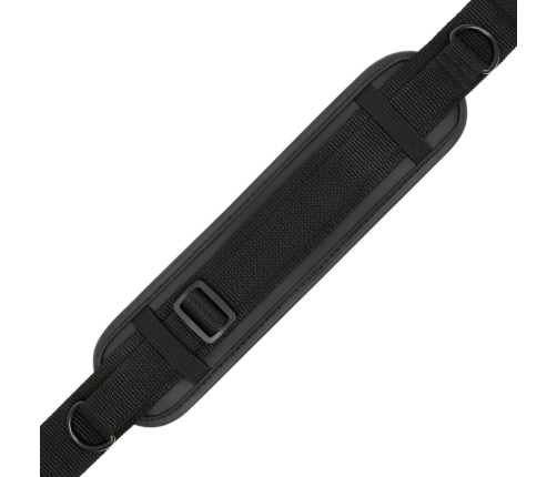 Fetish Submissive Neoprene-Lined Adjustable Restraint System Black