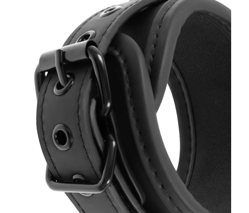 Fetish Submissive Neoprene-Lined Adjustable Restraint System Black