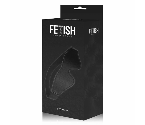 Fetish Submissive Vegan Leather Mask Neoprene Lining Adjustable Black
