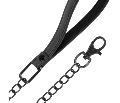 Fetish Submissive Neoprene Collar with Nickel-Free Chain & Leash