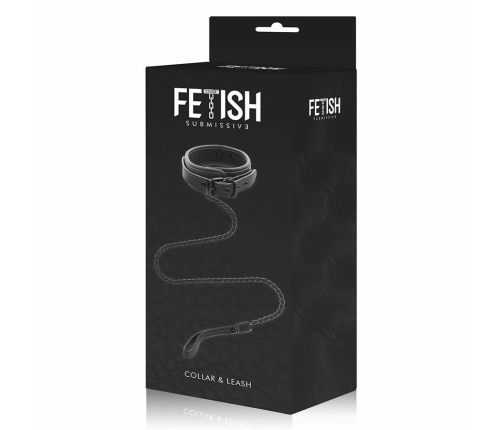 Fetish Submissive Neoprene Collar with Nickel-Free Chain & Leash