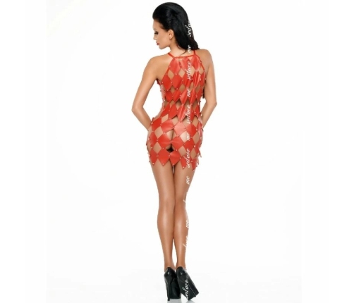 Me-Seduce Gwen Dress Red XXL/XXXL - Diamond Pattern Party Outfit