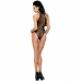 Me-Seduce Jade Teddy Black XXL/XXXL - Elegant Mesh & Eco-Leather Bodysuit
