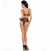 Me-Seduce Jade Set Black XXL/XXXL - Elegant Eco-Leather & Mesh Lingerie Set