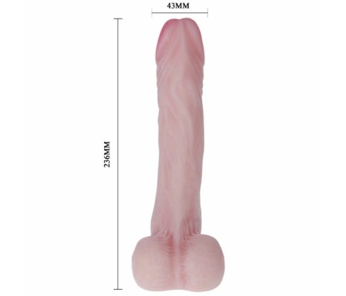 Baile Natural Touch Intimate Model TPR with Suction Cup 20 cm Beige