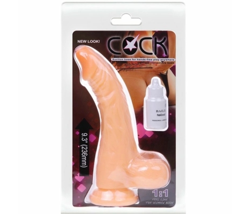 Baile Ultra-Realistic Vibrating Model with Remote, PVC, Suction Cup, 22 cm