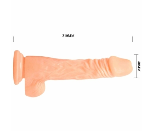 Baile Ultra-Realistic Vibrating Model with Remote, PVC, Suction Cup, 22 cm