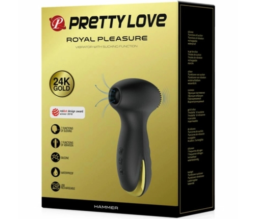 Pretty Love Hammer Intimate Device with Vibration & Suction, USB, Pink