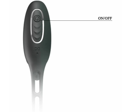 Pretty Love Vibrating Silicone Double Intimate Ring Set, Black, USB Rechargeable