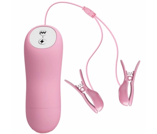 Baile Romantic Wave Adjustable Vibrating Clamps with Electro Impulse, Black