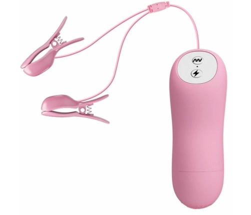 Baile Romantic Wave Adjustable Vibrating Clamps with Electro Impulse, Black