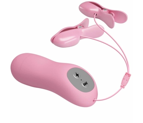 Baile Romantic Wave Adjustable Vibrating Clamps with Electro Impulse, Black