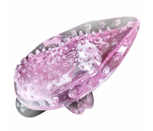 Baile Finger Vibrator Massager 10 Modes TPR Compact Design Pink