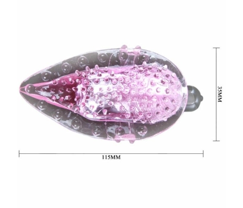 Baile Finger Vibrator Massager 10 Modes TPR Compact Design Pink