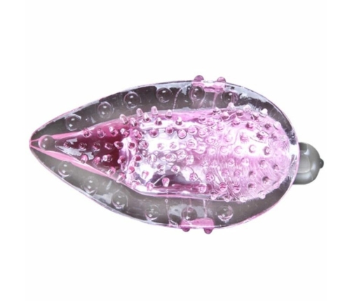 Baile Finger Vibrator Massager 10 Modes TPR Compact Design Pink